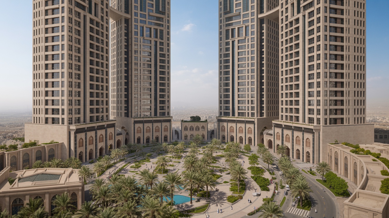 Aerial view of Makkah city development near Masar Corner